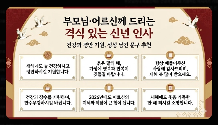 2026 신년 인사 문구, 병오년 센스있는 덕담 총정리