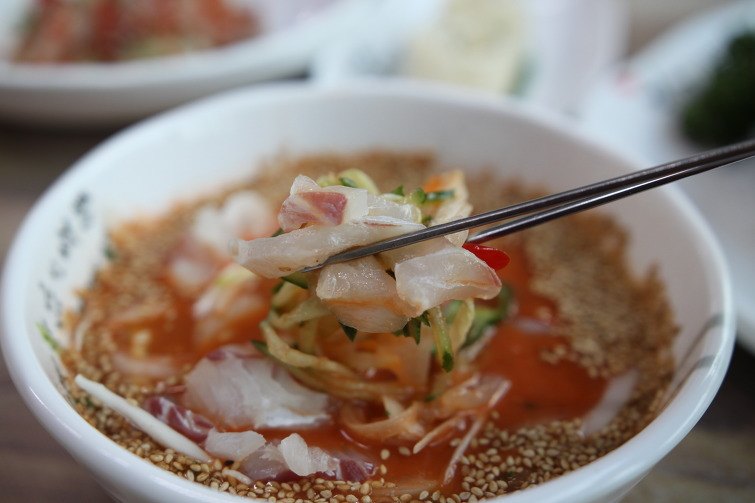 속초 물회 예시