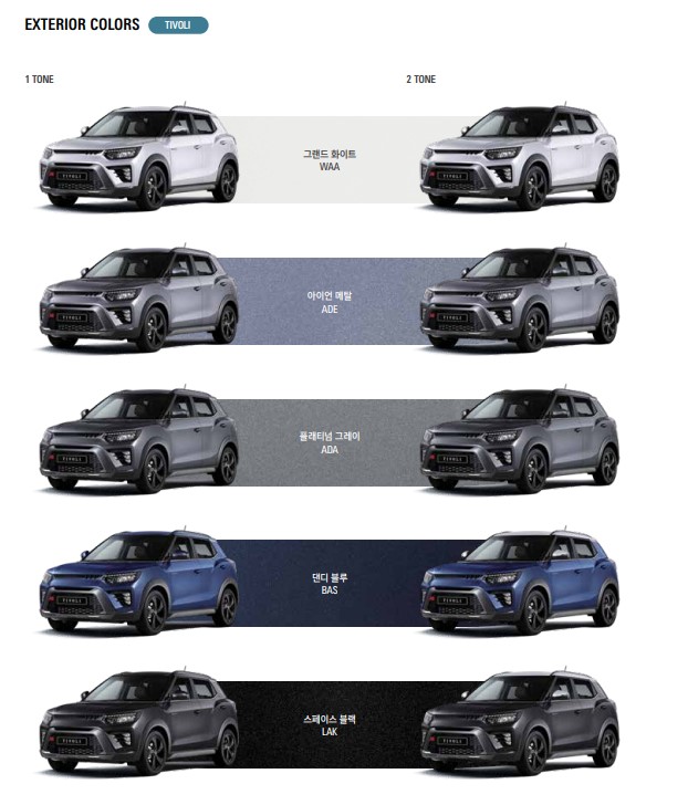 2024 티볼리 색상