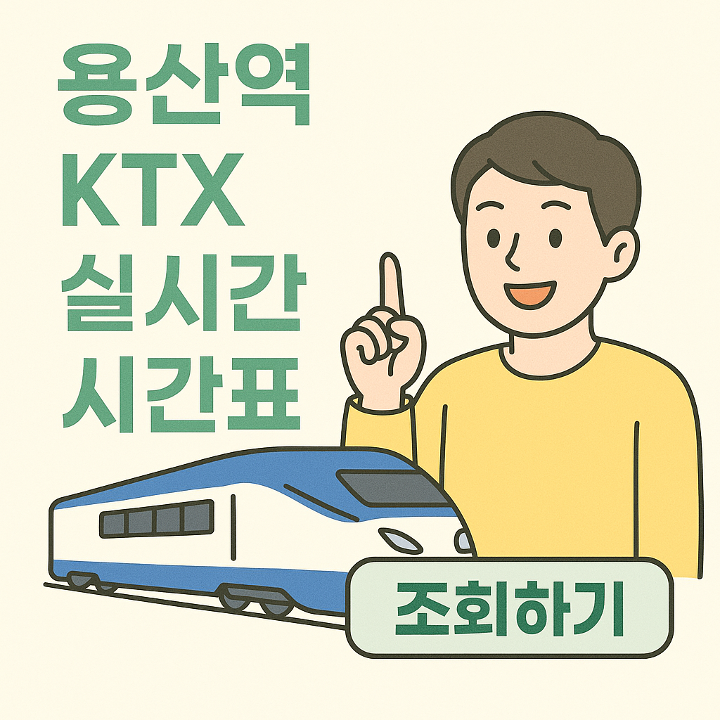 서울-용산역-KTX- 실시간 시간표-조회하기