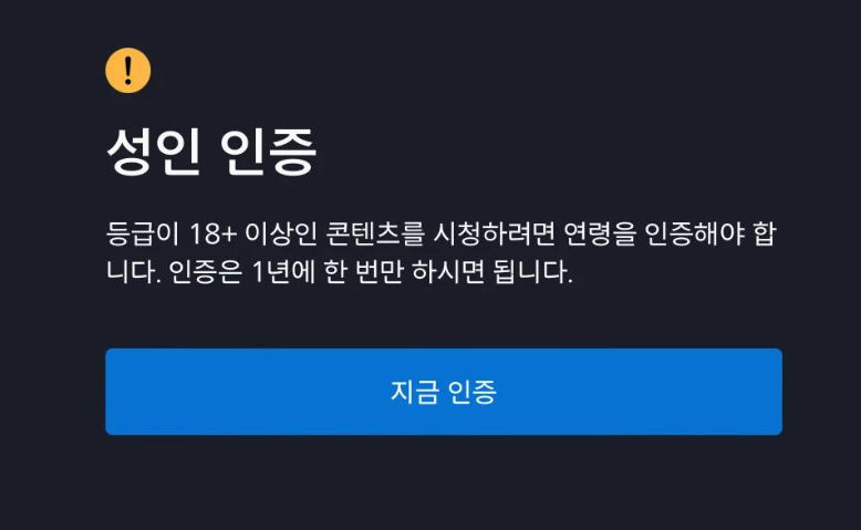 disneyplus.com/verifyage 성인인증 해결 화면