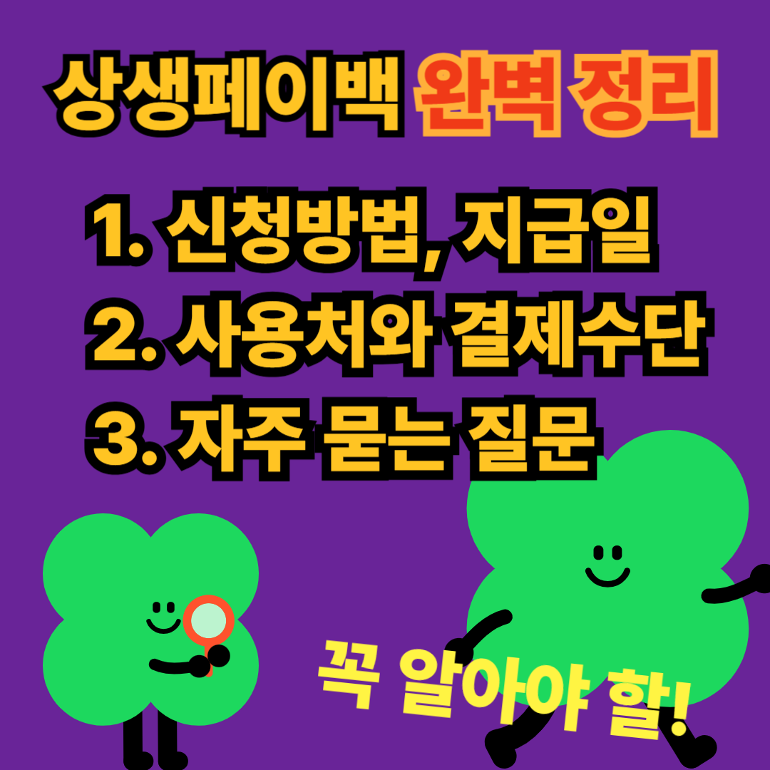 상생페이백 완벽정리