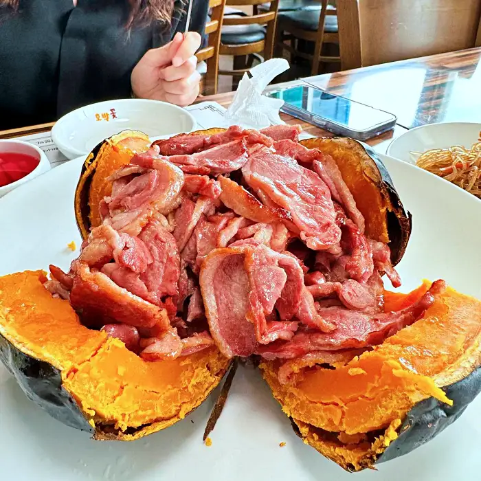 포천 아트밸리 맛집 단호박등갈비찜, 단호박소갈비찜