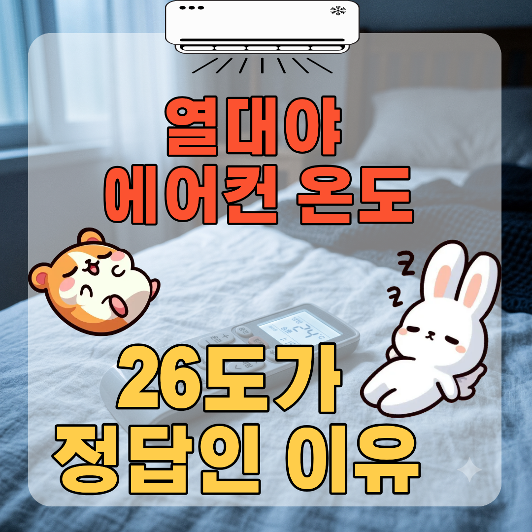 열대야 숙면법_에어컨온도,습도,타이머설정총정리_썸네일