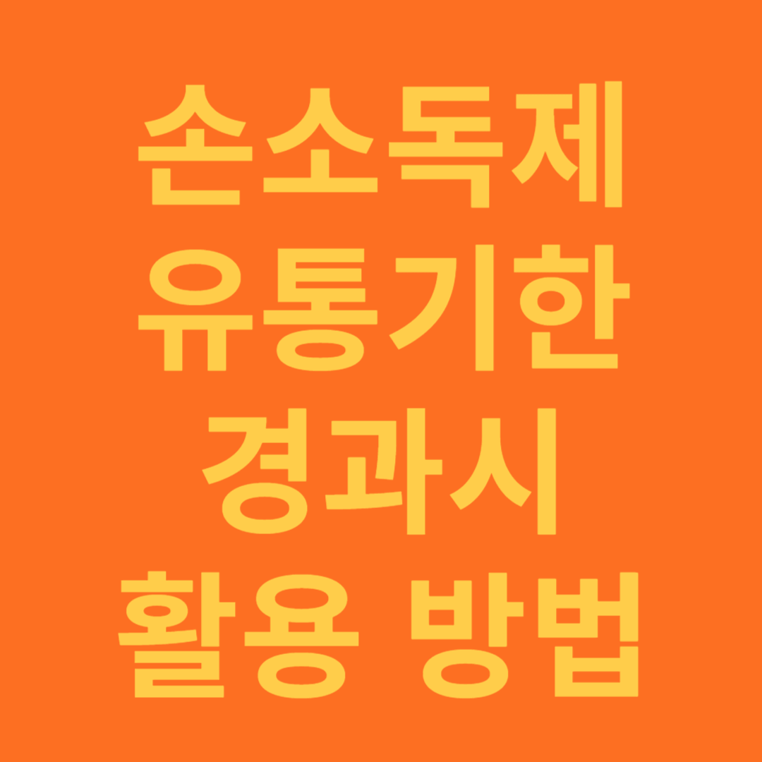 손소독제 유통기한 경과시 효과적 사용 방법