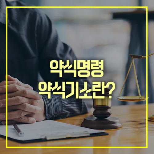 약식명령 약식기소 뜻