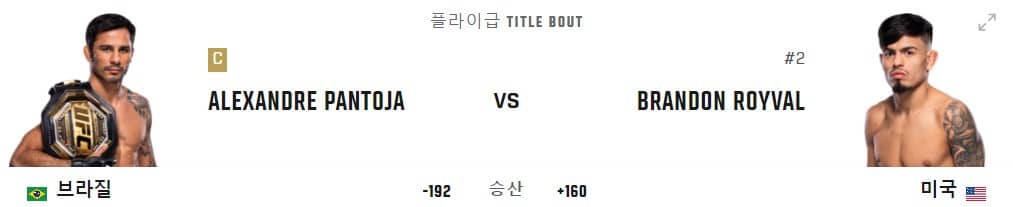 UFC296판토자로이발