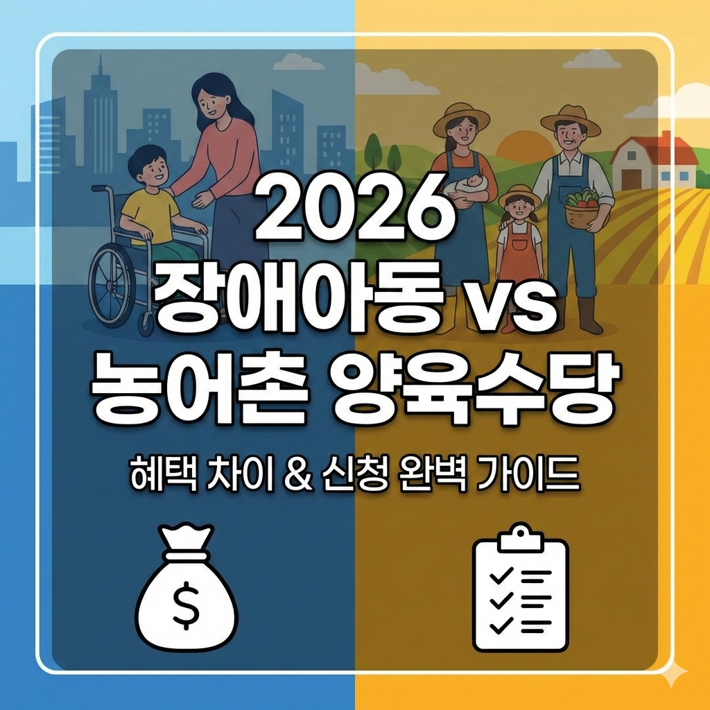 2026 장애아동 양육수당 추가 지원 자격과 농어촌 아동 수당 혜택 차이