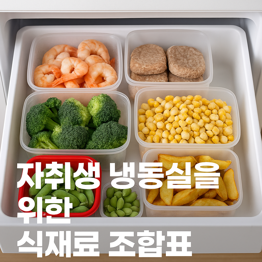 자취생 냉동실을 위한 식재료 조합표