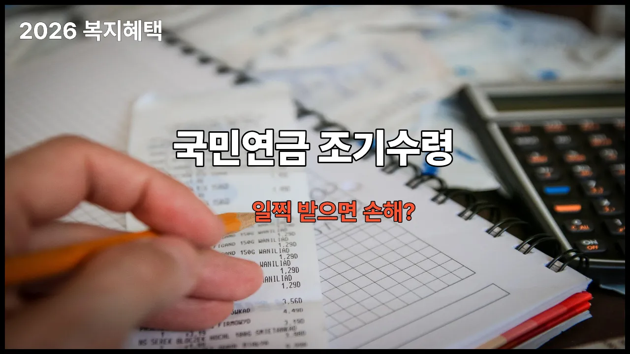 2026 국민연금 조기수령 조건과 감액률 안내