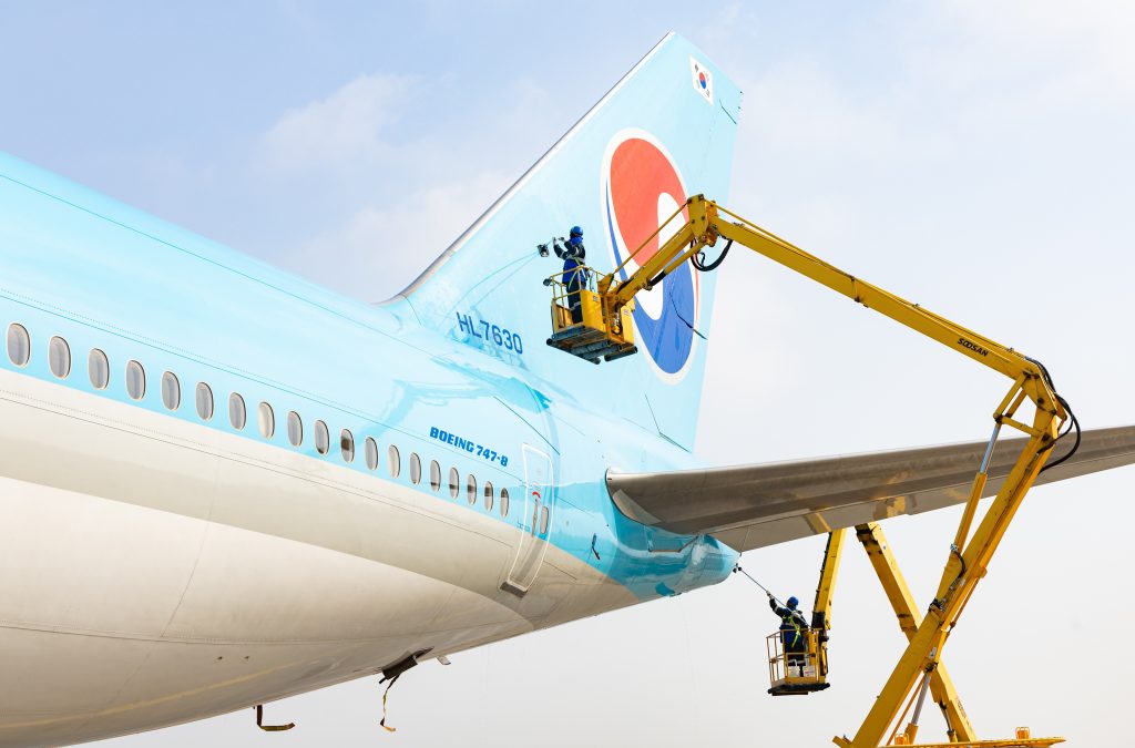 대한항공 항공기 세척행사 실시