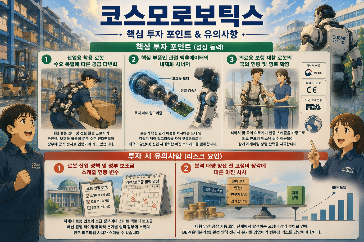 코스모로보틱스 투자 요약 인포그래픽