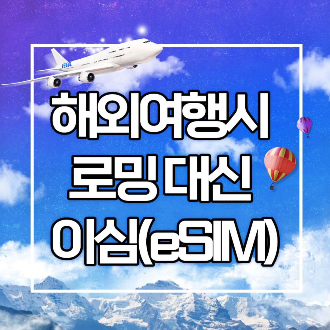 해외여행시 로밍 대신 이심