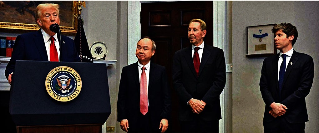 스타게이트 프로젝트 연설하는 트럼프대통령 이미지