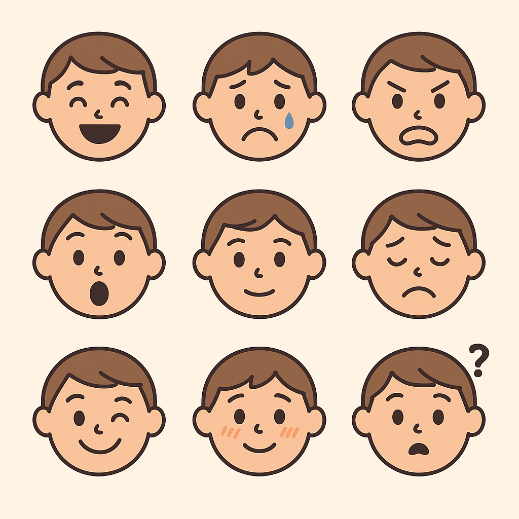 감정과 표정 관련 이미지