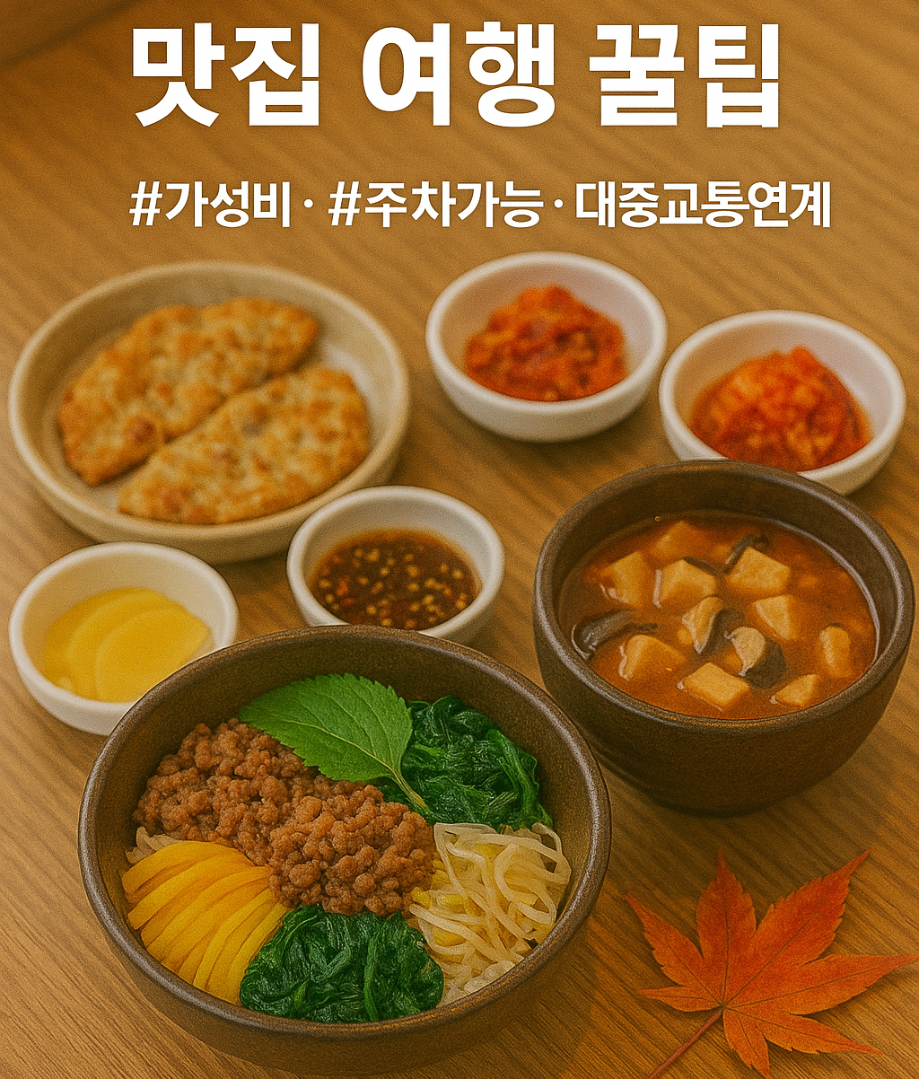 고양 맛집 여행 꿀팁 (가성비, 주차 가능, 대중교통 연계)