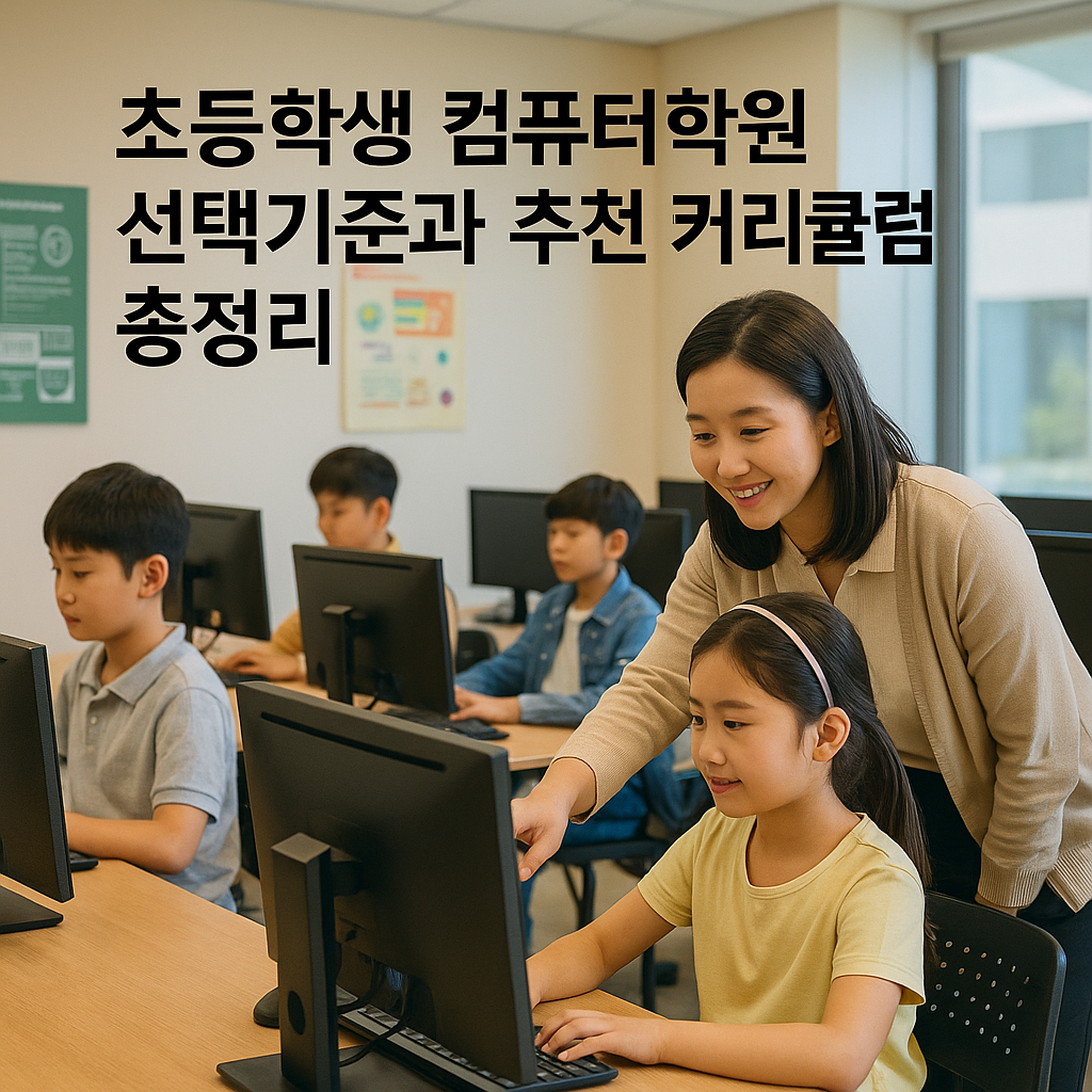 초등학생 컴퓨터학원 선택기준과 추천 커리큘럼 총정리