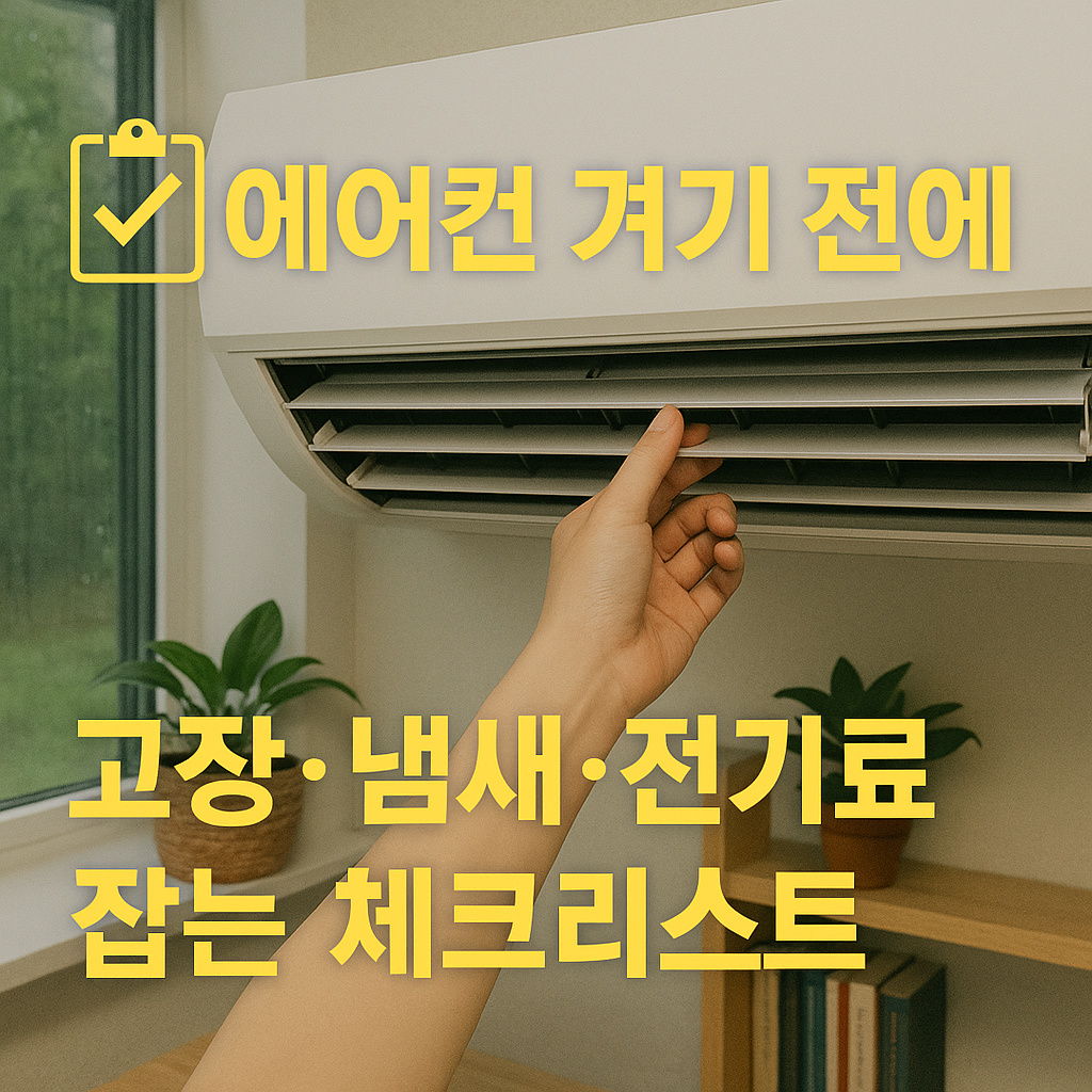 에어컨 켜기 전에 자가 점검! 고장&middot;냄새&middot;전기료 잡는 체크리스트