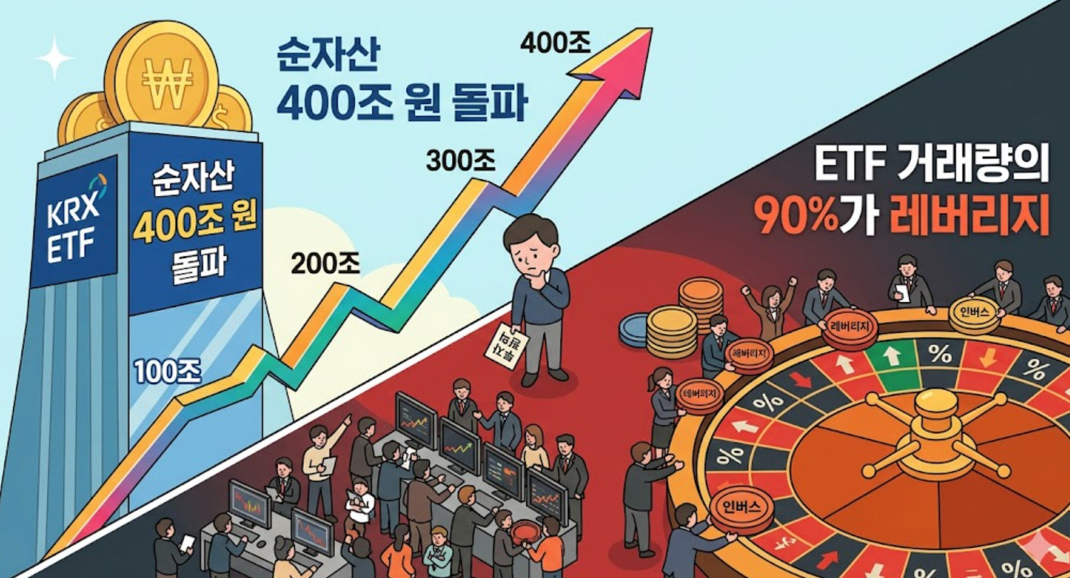 ETF 시장 400조 (레버리지, 패시브자금, 투자원칙)