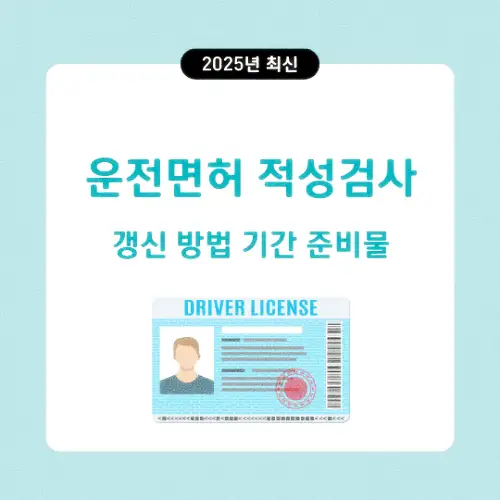 운전면허 적성검사 갱신 방법 기간 준비물