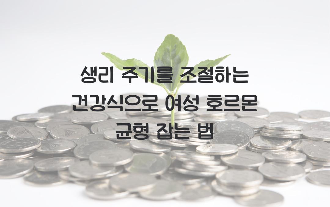 생리 주기를 조절하는 건강식, 여성 호르몬 균형 잡는 법