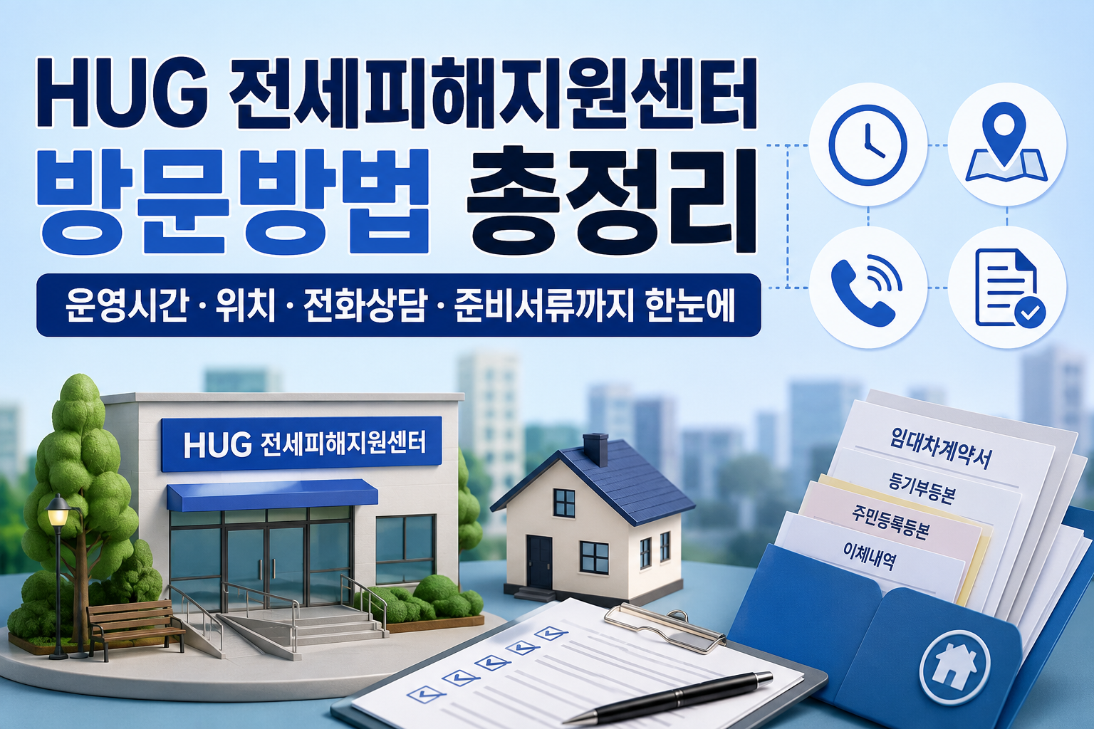 HUG 전세피해지원센터 방문방법 총정리｜운영시간&middot;위치&middot;전화상담&middot;준비서류까지 한눈에 관련 사진