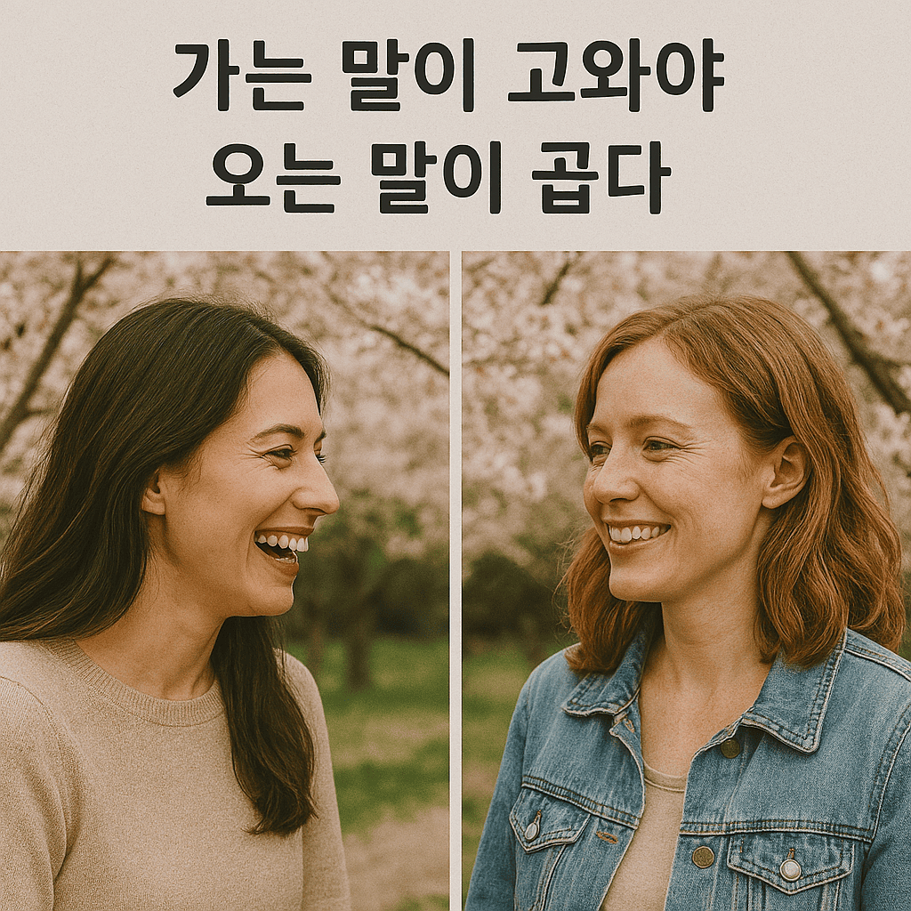 가는 말이 고와야 오는 말이 곱다