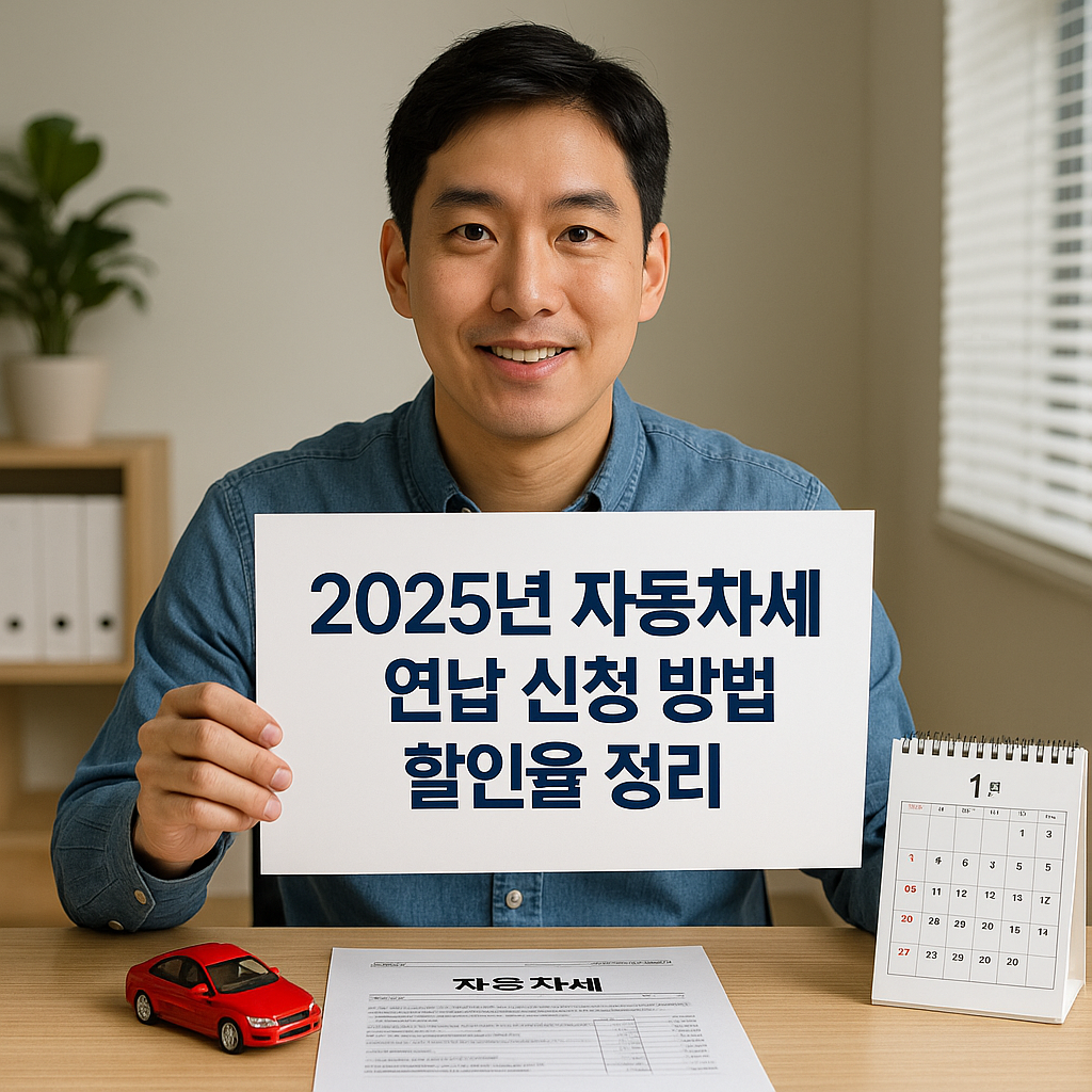 2025년 자동차세 연납 신청 방법과 할인율 정리
