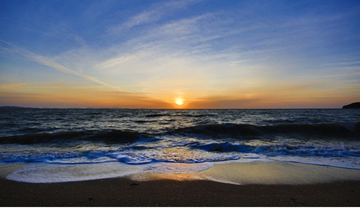 하나개해수욕장의 일몰
