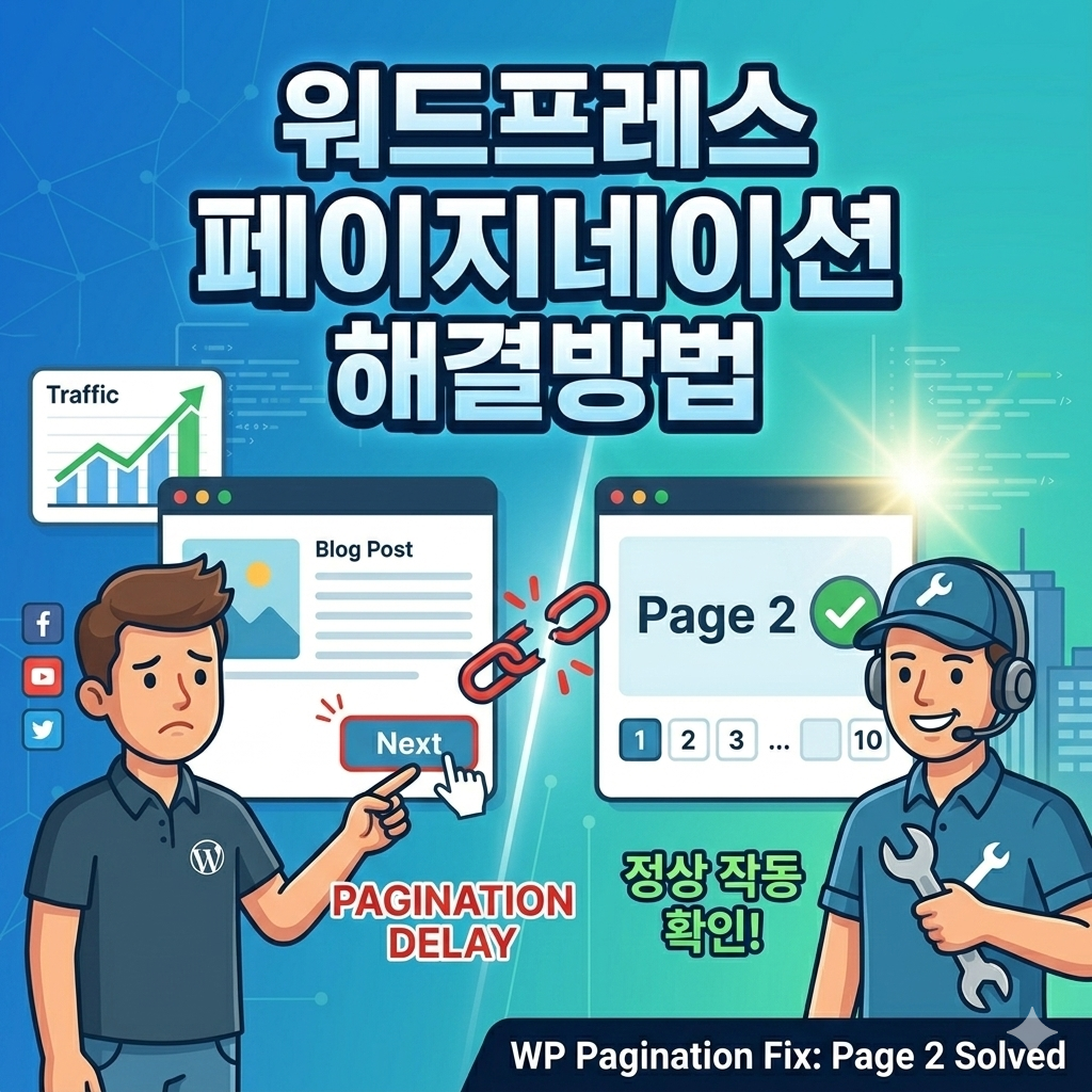 워드프레스 페이지네이션 오류 해결방법
