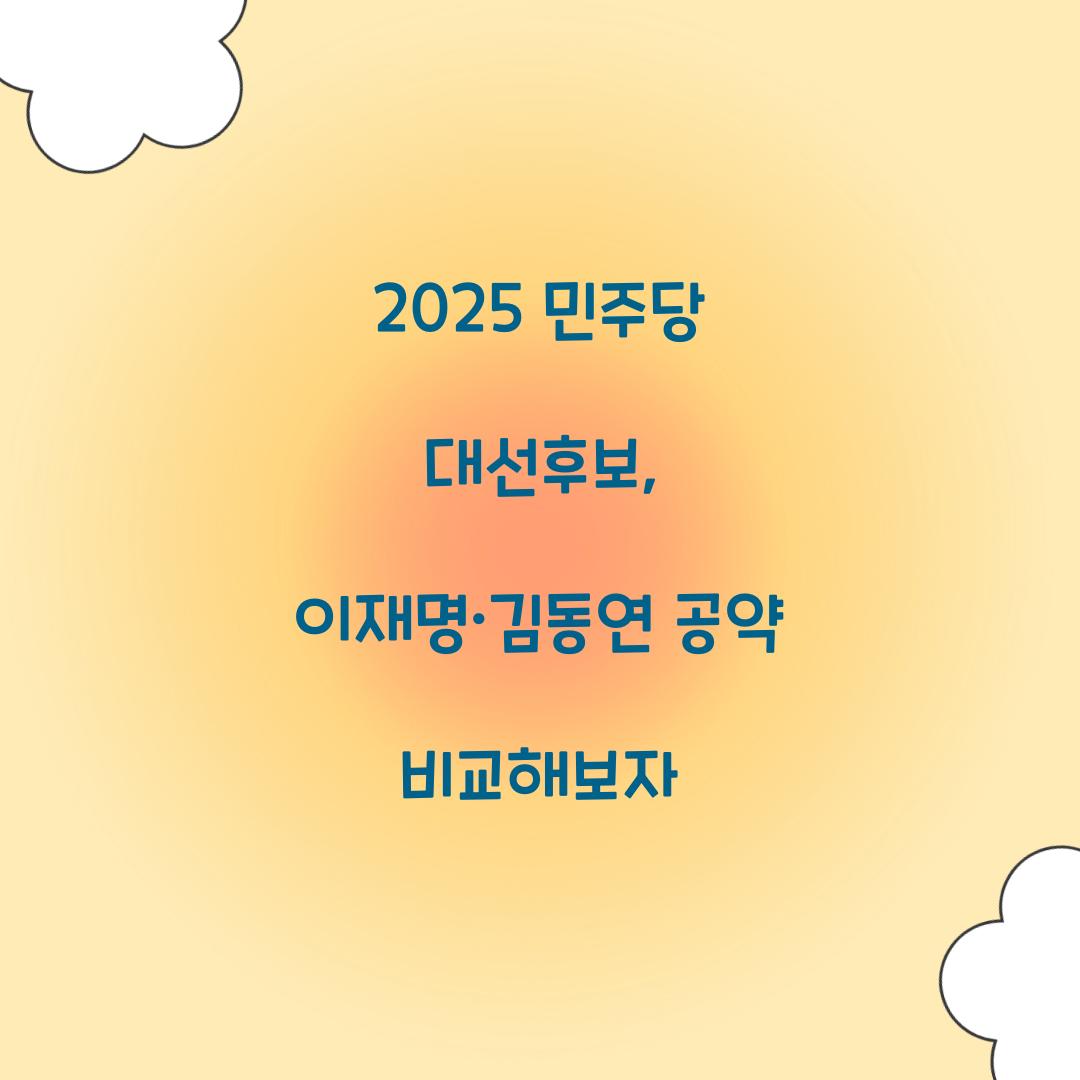 2025 민주당대선후보