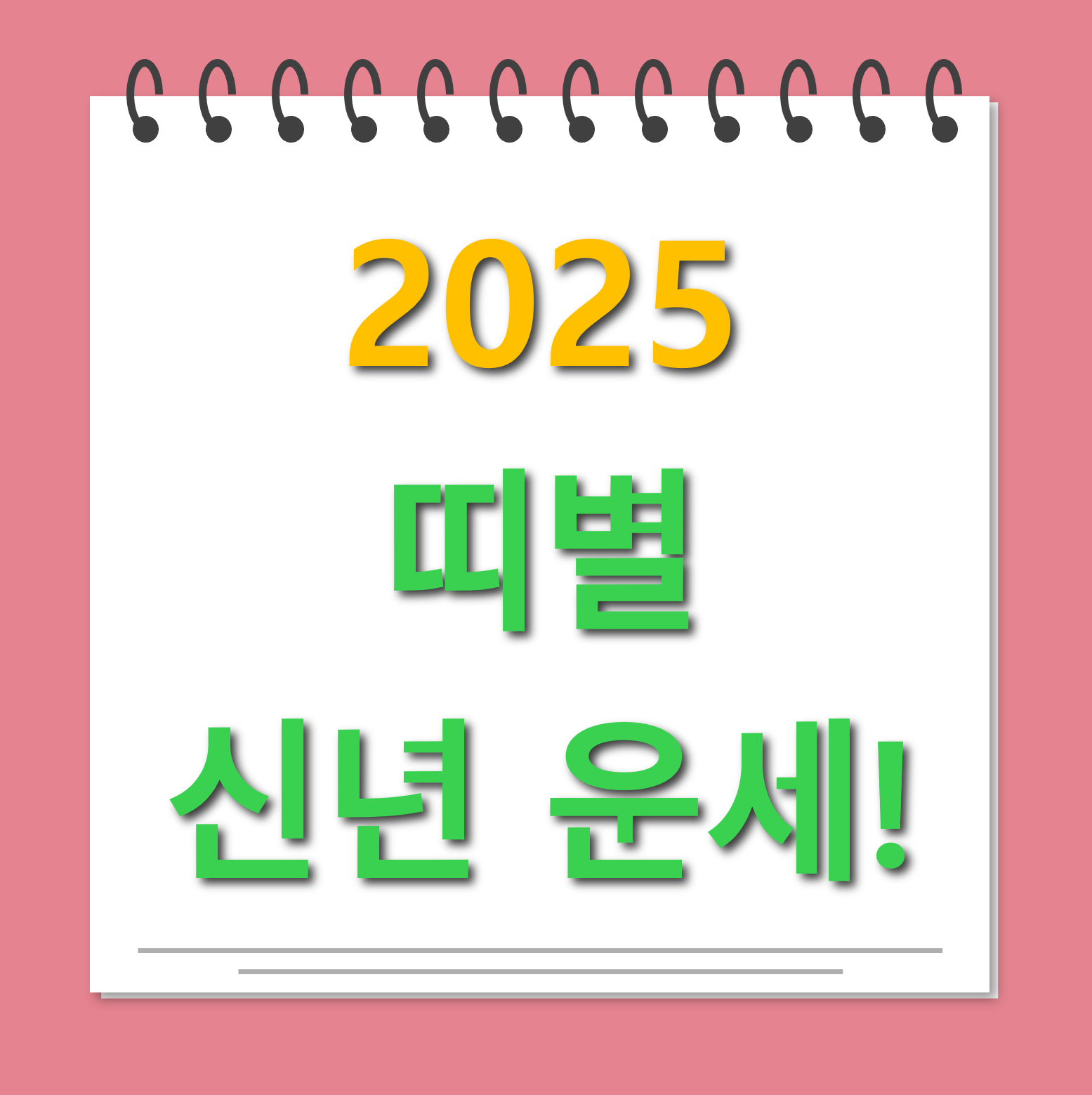 2025 띠별 신년 운세 대표사진