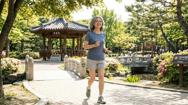 조깅하는 여인