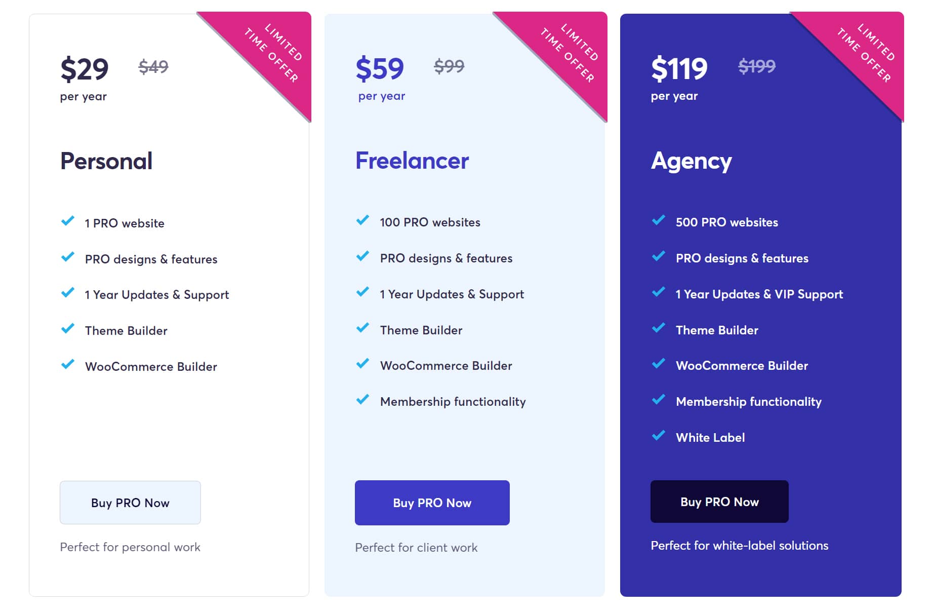 워드프레스 Brizy 페이지 빌더 블프 세일 - 연간 요금제