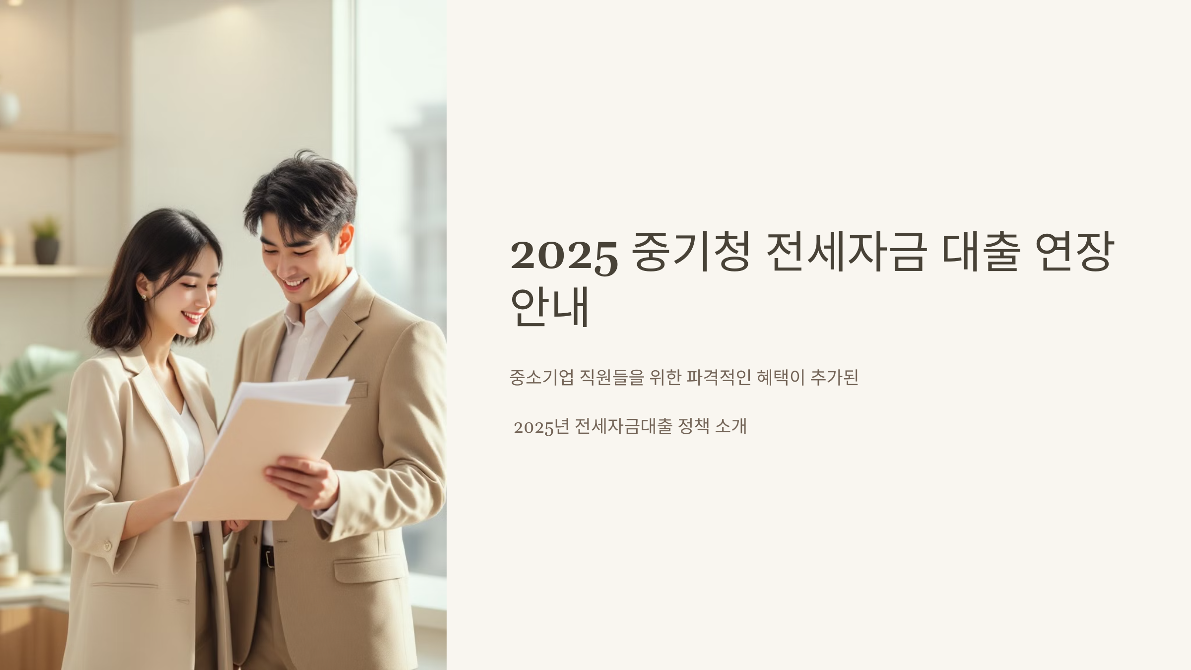 2025 중기청 전세자금 대출 연장 안내