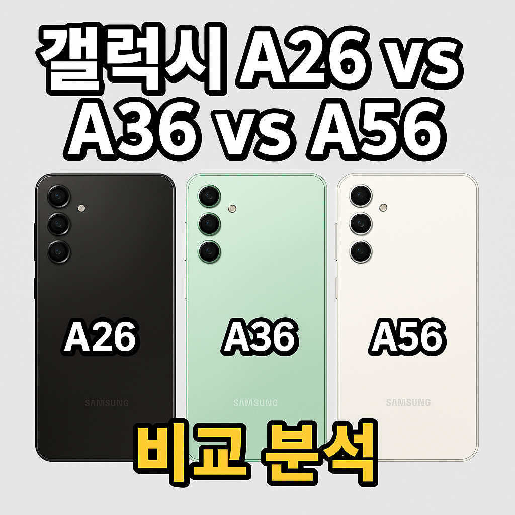 A26 vs A36 vs A56 차이점 비교