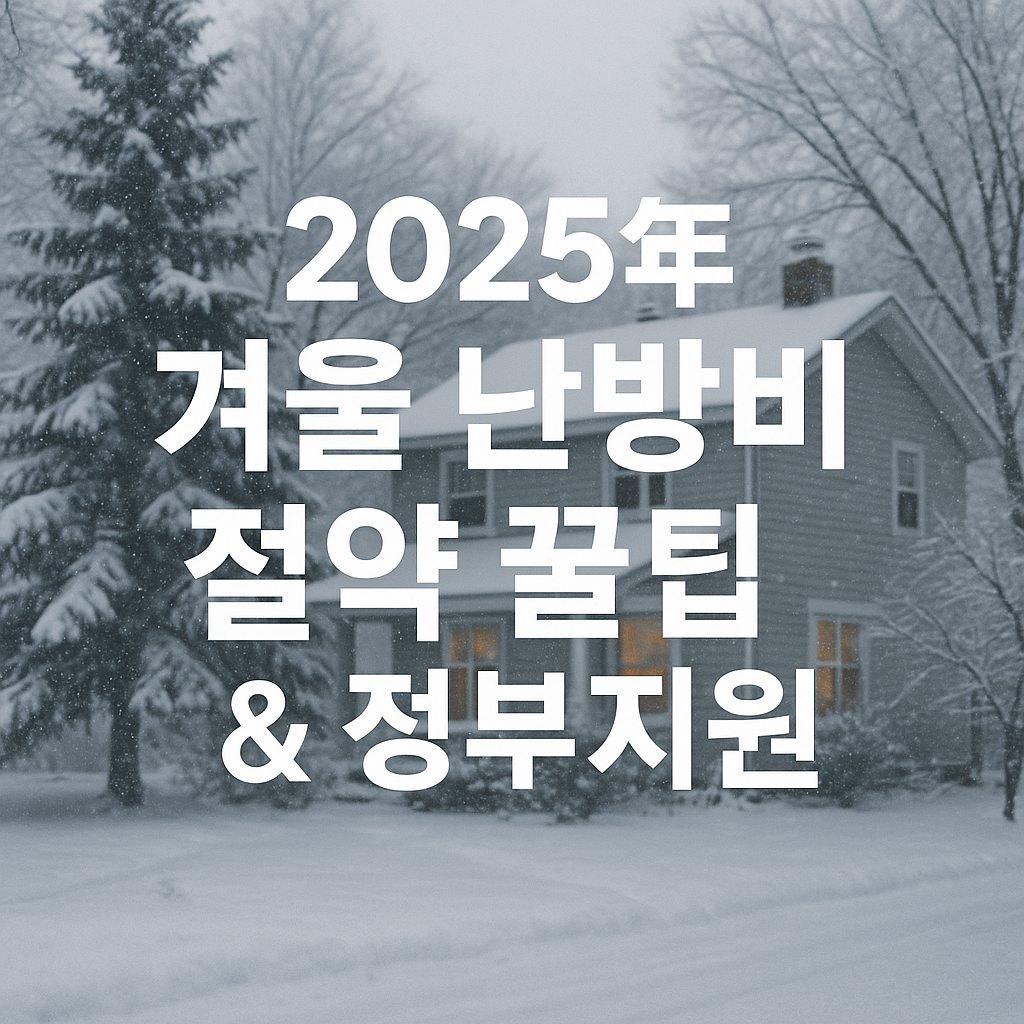 2025년 겨울난방비 절약 꿀팁 &amp; 정부지원 제도｜저소득층 지원금&middot;에너지 절약법