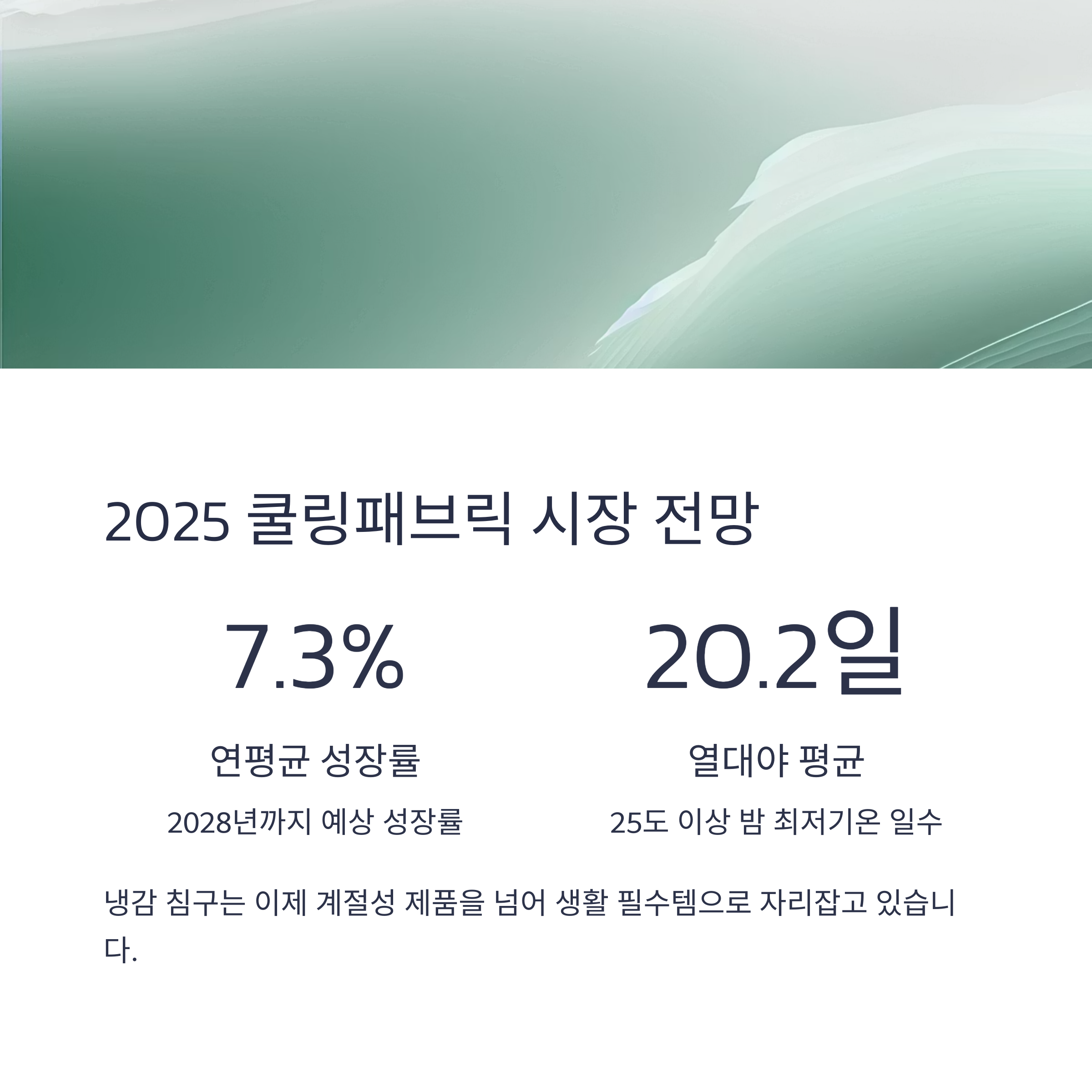 2025 쿨링패브릭 시장 전망