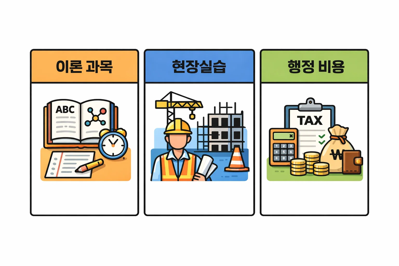 사회복지사2급 국비지원 무료교육에서 이론&middot;실습&middot;행정비용 지원 범위를 설명한 이미지