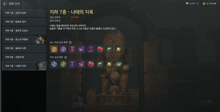 오딘-지하7층-나태의지옥-사진