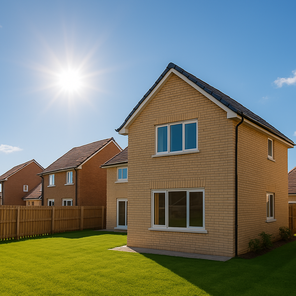 햇살 아래 빛나는 남향 주택들, 따뜻한 양기가 오래 머무는 방향