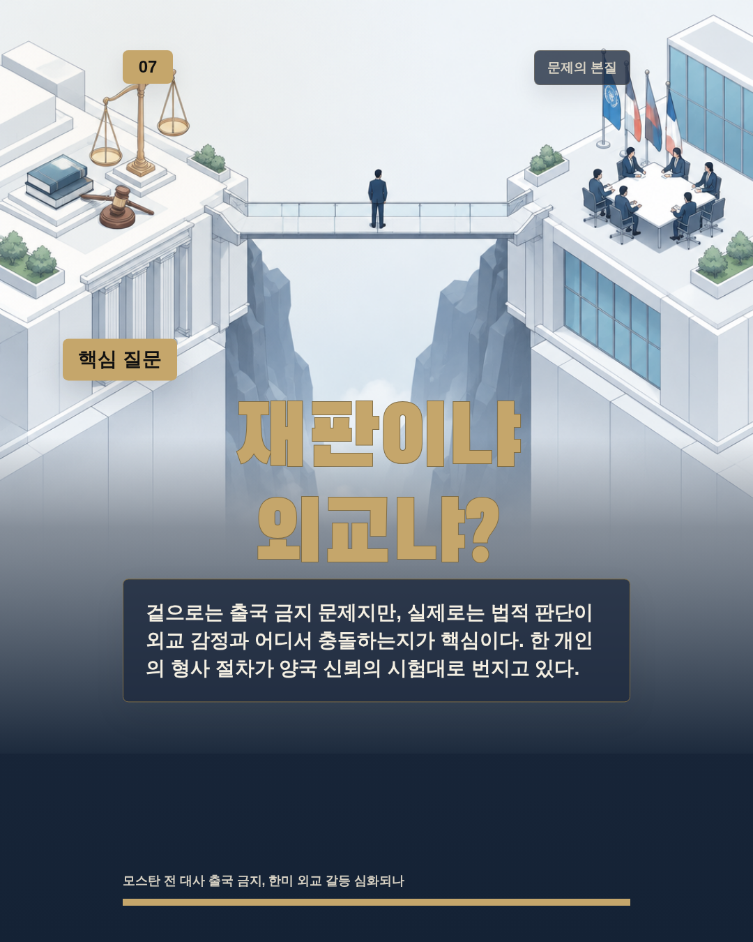 재판이냐 외교냐?