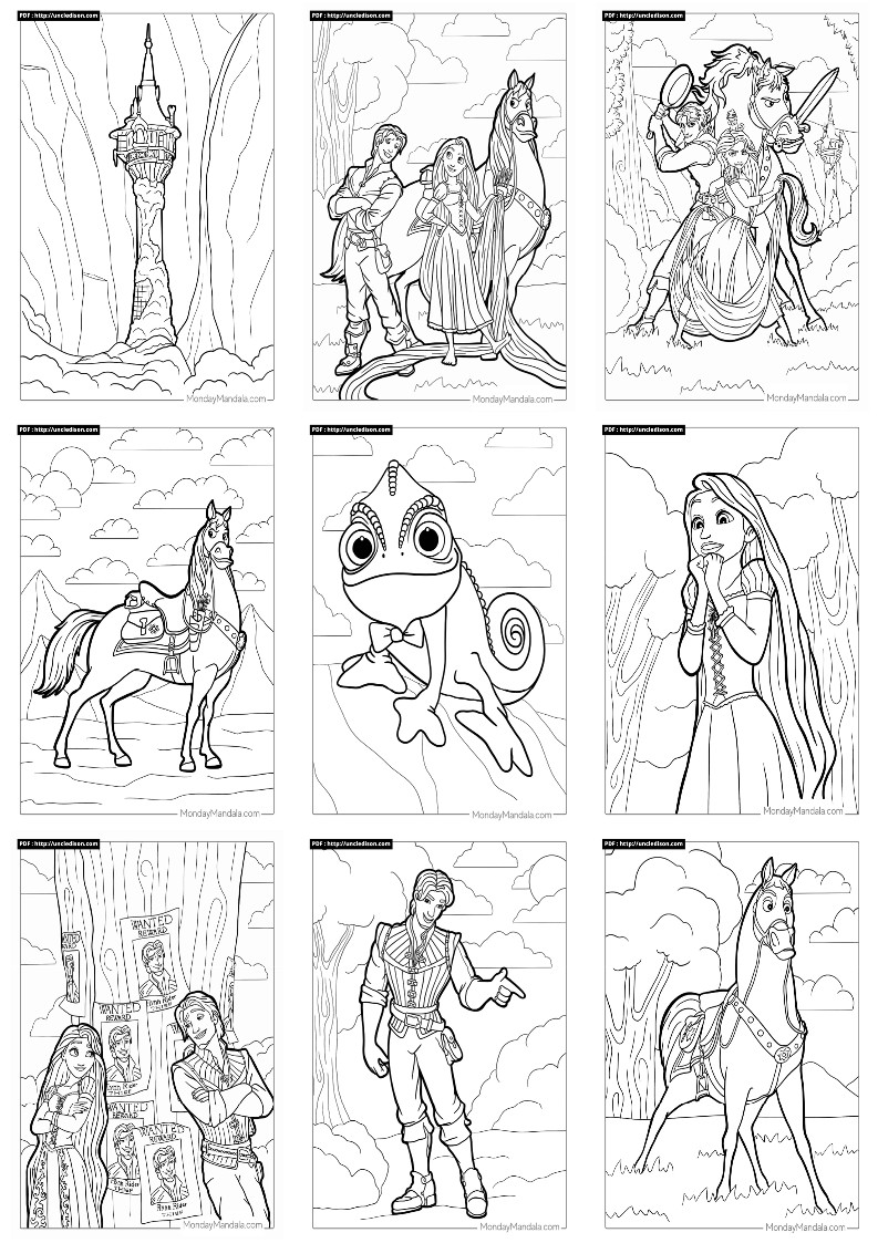 라푼젤 색칠공부 디즈니 도안