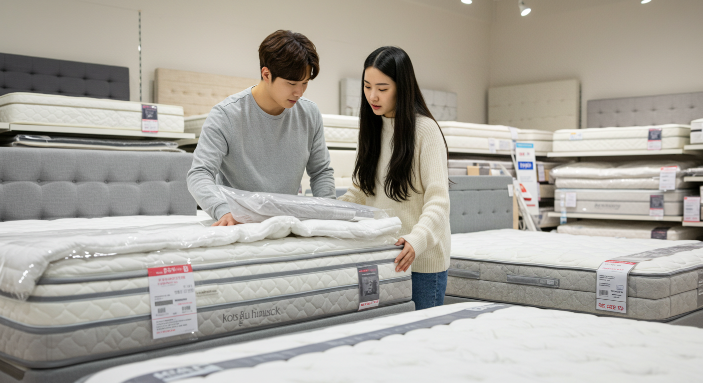 지누스 매트리스 커버