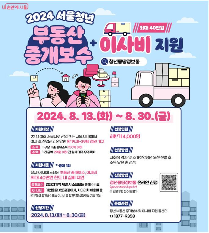 서울 청년 부동산 중개보수 및 이사비 지원