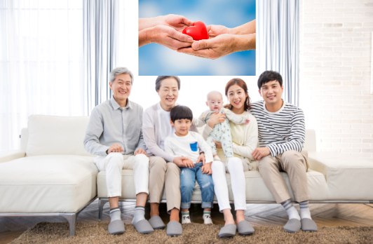 단란한 가족 사진