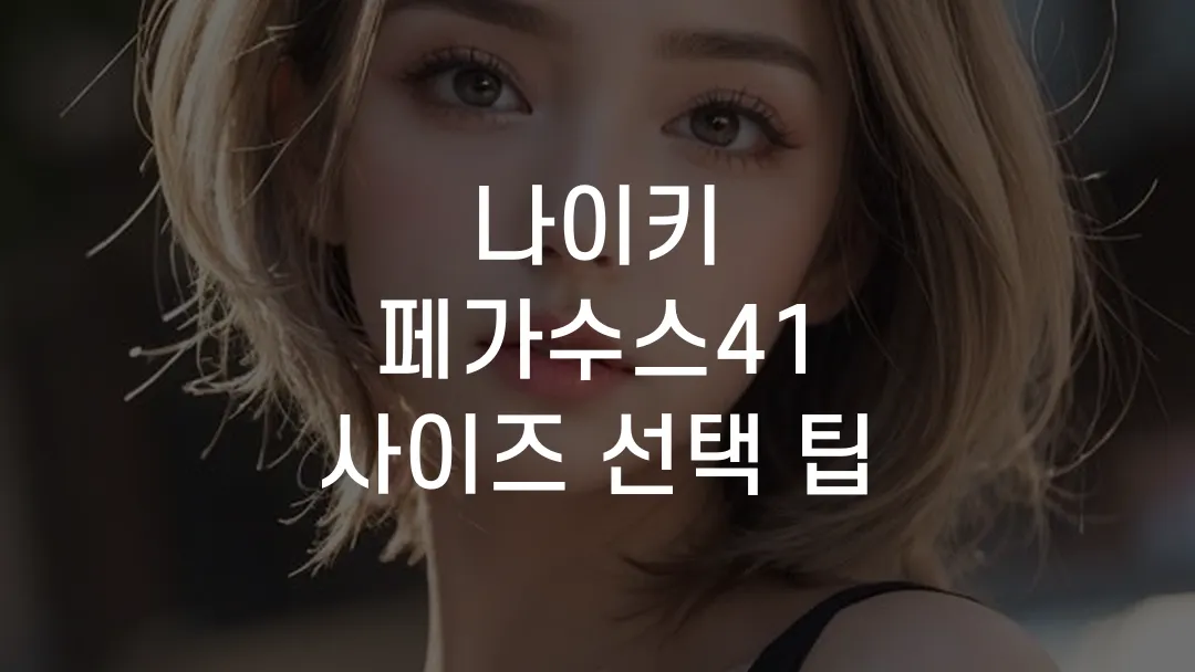 나이키 페가수스41 사이즈 선택 팁