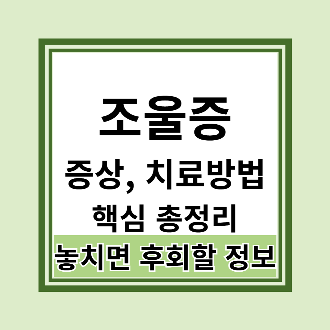 조울증 증상 치료방법, 핵심 총정리!