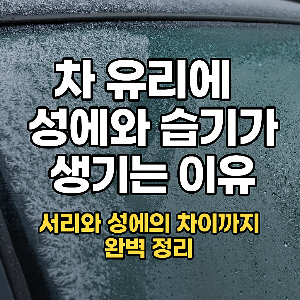 차 유리 성에 습기