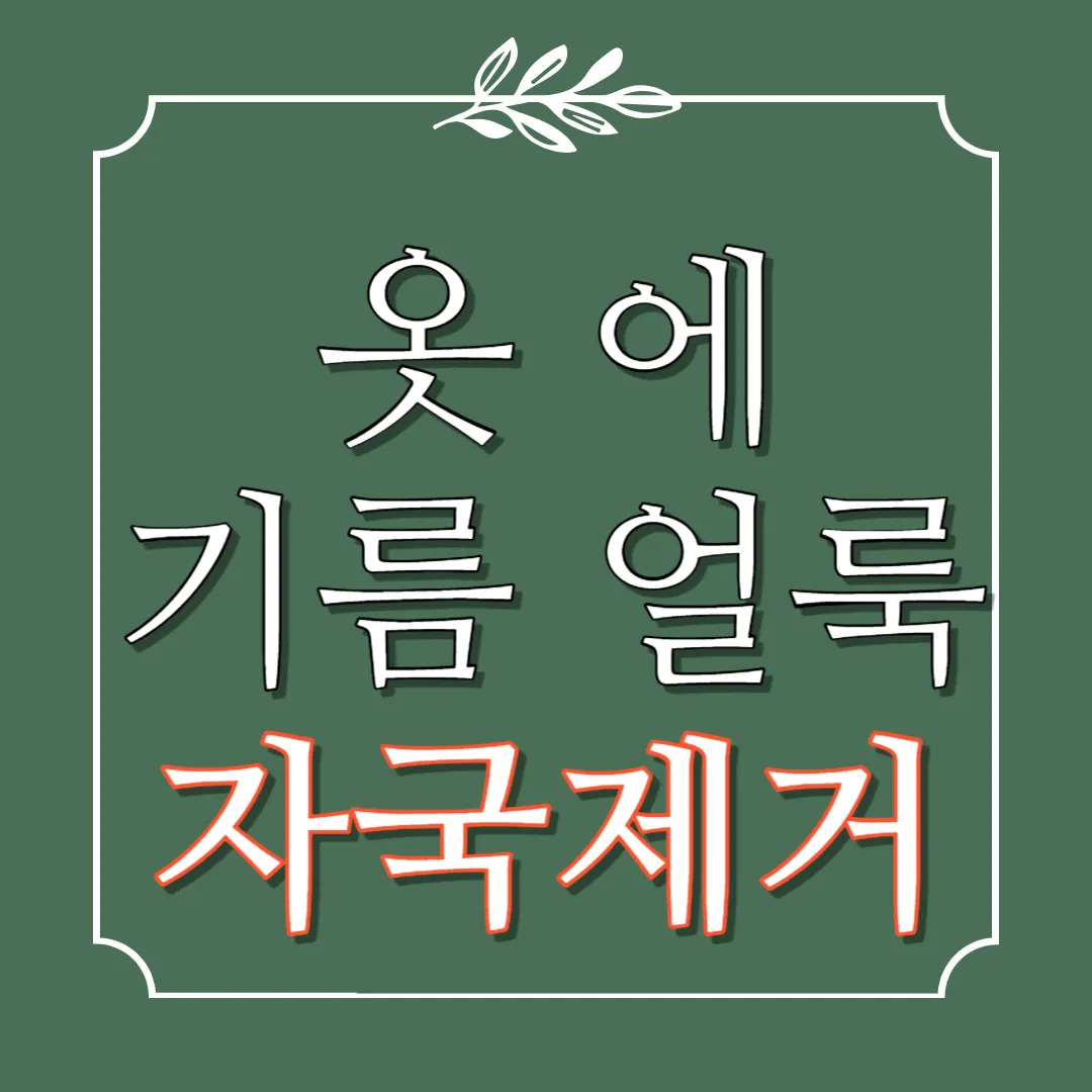 옷에-기름얼룩빼는법